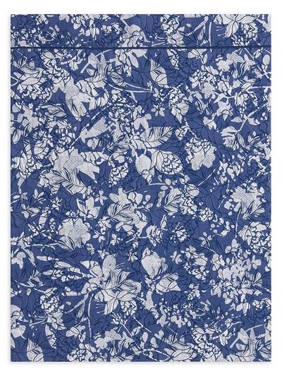 Anne De Solene Gabrielle Floral Cotton Flat Sheet In Size Full