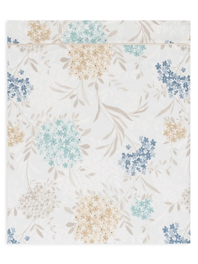 Anne De Solene Nelly Floral Flat Sheet In White