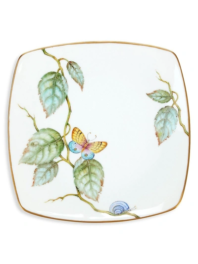 Anna Weatherly Butterfly & Snail Porcelain Square Accent Plate