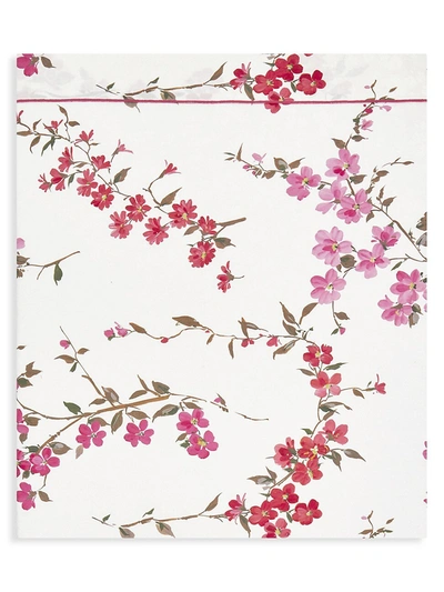 Anne De Solene Desiree 270 Thread Count Floral Flat Sheet In Size King