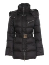 PATRIZIA PEPE PADDED JACKET WITH FAUX FUR CROWN AT HOOD