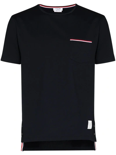Thom Browne Oversized Short Sleeves T-shirt In Black