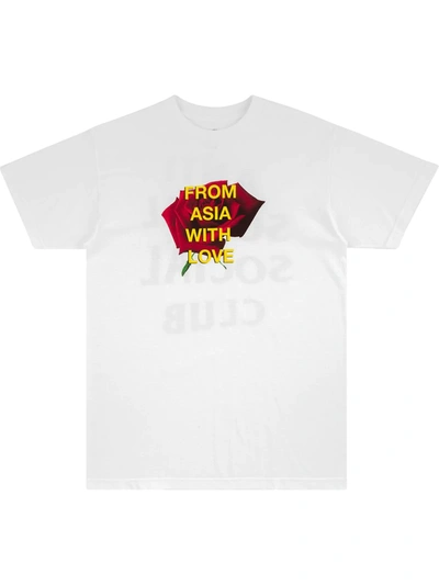 Anti Social Social Club From Asia With Love-print T-shirt In White