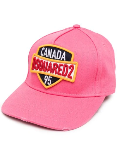 Dsquared2 Embroidered Logo Cap In Pink