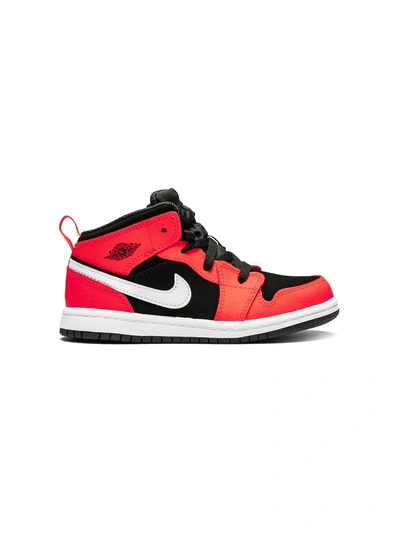 Jordan Babies' Air  1 Mid "infrared 23" Sneakers In Red