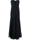 Alexander Mcqueen Silk-chiffon Bustier Gown In Black