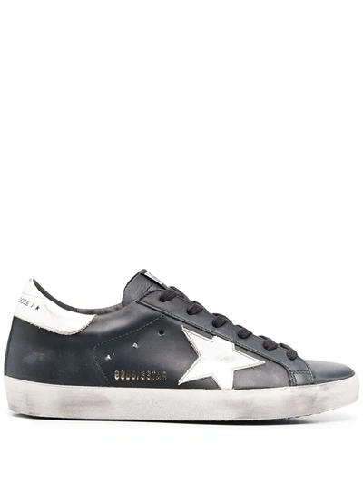 Golden Goose Superstar Leather Sneakers In Black