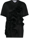 COMME DES GARÇONS COMME DES GARÇONS RUFFLE FRONT ROUND NECK T-SHIRT