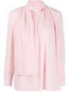 ALEXANDER MCQUEEN SCARF-STYLE LONG-SLEEVED BLOUSE