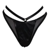 SOMETHING WICKED MIA LEATHER & MESH THONG
