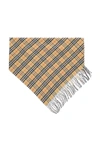 BURBERRY BURBERRY VINTAGE CHECK DOUBLE LAYER CASHMERE BANDANA SCARF