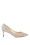 Jimmy Choo Romy 60mm Glitter-detail Pumps In Mochi