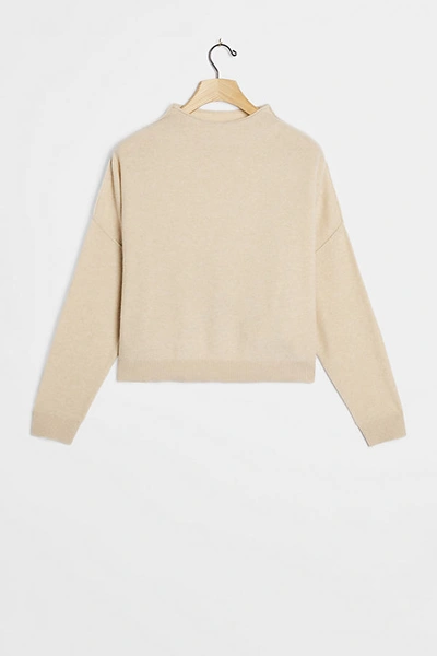 Pilcro And The Letterpress Pilcro Alani Cashmere Mock Neck Sweater In Brown