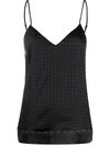 BALMAIN GEOMETRIC PATTERN SILK CAMISOLE