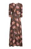 BYTIMO WOMEN'S SPRING PRINTED CREPE MAXI DRESS