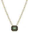 ANDREW GLASSFORD WOMEN'S MUSEUM ENAMELED 18K YELLOW GOLD TOURMALINE NECKLACE