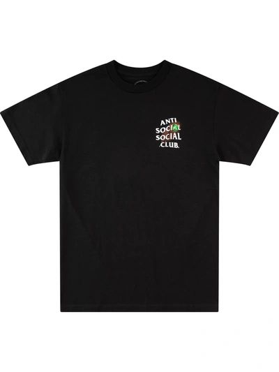 Anti Social Social Club Birdbath Print T-shirt In Black