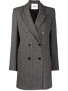 Ba&sh Nino Houndstooth Blazer Coat In Black