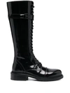 ANN DEMEULEMEESTER KNEE LENGTH LACE-UP BOOTS