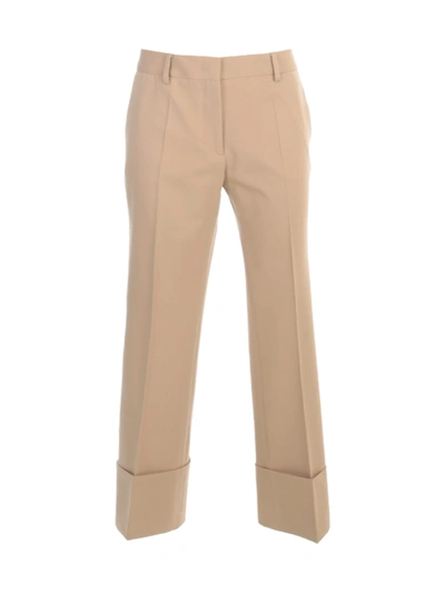 Alberto Biani Flared Pants W/ Cuff In Nocciola