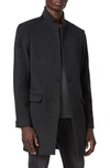 Allsaints Manor Notch-lapel Wool Coat In Black