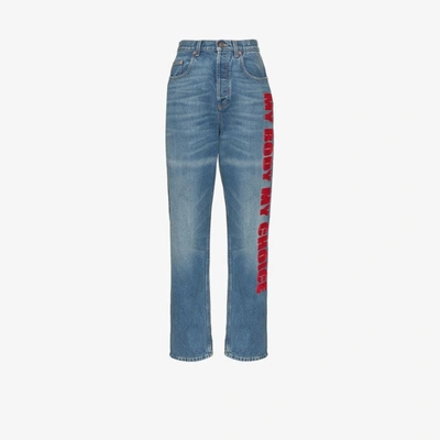 Gucci 'my Body My Choice' Jeans In Blue
