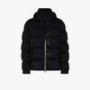 MONCLER BLACK LOGO PRINT QUILTED JACKET,F20911B544105333315557318