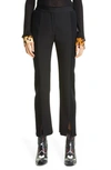 BURBERRY RIBBED INSET WOOL PANTS,4567092