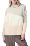 FRENCH CONNECTION SOPHIA FUNNEL NECK COLORBLOCK SWEATER,78PXG