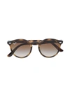 Ray-ban Junior Round Frame Sunglasses In Brown