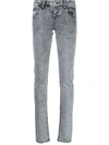 Philipp Plein Mid-rise Skinny Jeans In Grey