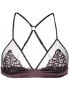 FLEUR OF ENGLAND LACE-TRIMMED FITTED BRA