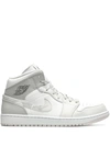 Jordan Air  1 Mid Sneakers In White