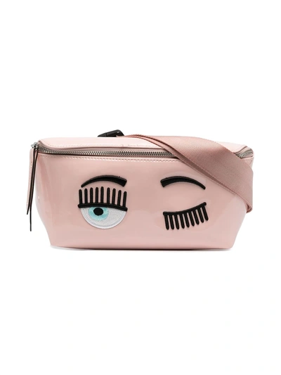 Chiara Ferragni Kids' Flirting Motif Belt Bag In Pink