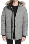 NOIZE QUILTED PARKA WITH REMOVABLE FAUX FUR TRIMMED HOOD,CALLUM
