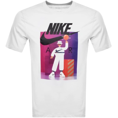 Nike Airman Dj T-shirt In White In White/pink