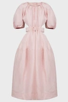 Aje Women's Mimosa Cutout Linen-silk Midi Dress In Pink
