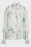 AJE IMPRINT FLORAL LINEN-BLEND BLOUSE,869059