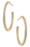 AJOA CUBIC ZIRCONIA HOOP EARRINGS,UO12252GCZ