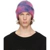 THE ELDER STATESMAN SSENSE EXCLUSIVE PINK & BLUE HOT DYE WATCHMAN BEANIE