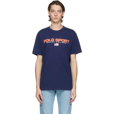 Polo Ralph Lauren Blue 'polo Sport' T-shirt In Fall Royal