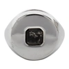 ALAN CROCETTI SSENSE EXCLUSIVE SILVER SMOKY QUARTZ EXHIBIT RING