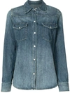 Nili Lotan Claire Denim Button-down Shirt In Blue