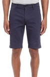 Mavi Jeans Jacob Slim Fit Flat Front Chino Shorts In Dark Navy Sateen Twill