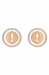 Messika Lucky Move Diamond Stud Earrings In Rose Gold