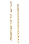 EF COLLECTION EF COLLECTION DIAMOND CHAIN LINK DROP EARRINGS,EF-60952-YG