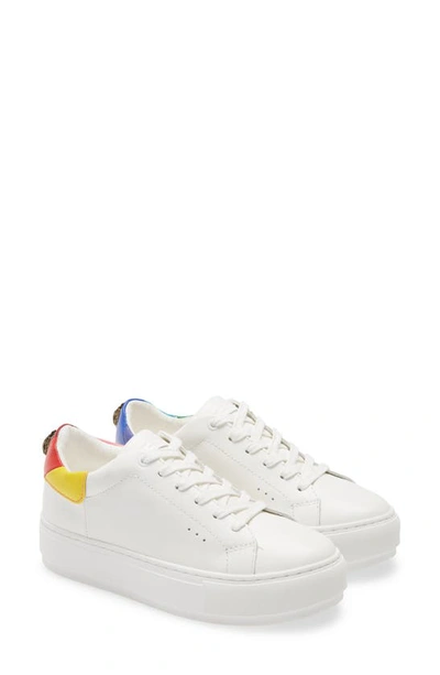 Kurt Geiger Rainbow Shop Laney Eagle Sneaker In Blue/ Other Leather