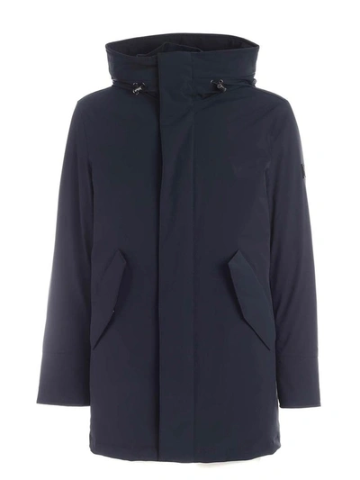 Woolrich Stretch Mountain Parka In Blue