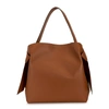 Acne Studios Musubi Maxi Black Leather Tote In Brown