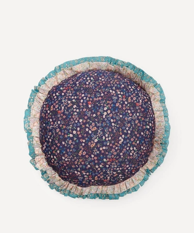 Coco & Wolf Donna Leigh, Michelle And Capel Double Ruffle Squared Cushion In Multicolour